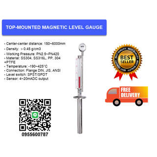 Top-Mounted Magnetic Level Gauge เกจวัดระดับแม่เหล็ก สำหรับติดตั้งด้านบนถัง